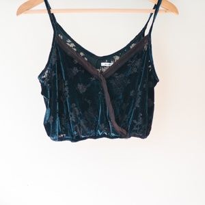 Kimchi Blue Urban Outfitters velvet crop top